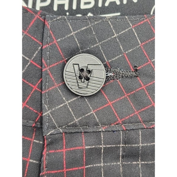 VANS Men's Hybrid Shorts VANPHIBIAN Red Black Checkered NWT Size 28 - Picture 5 of 12